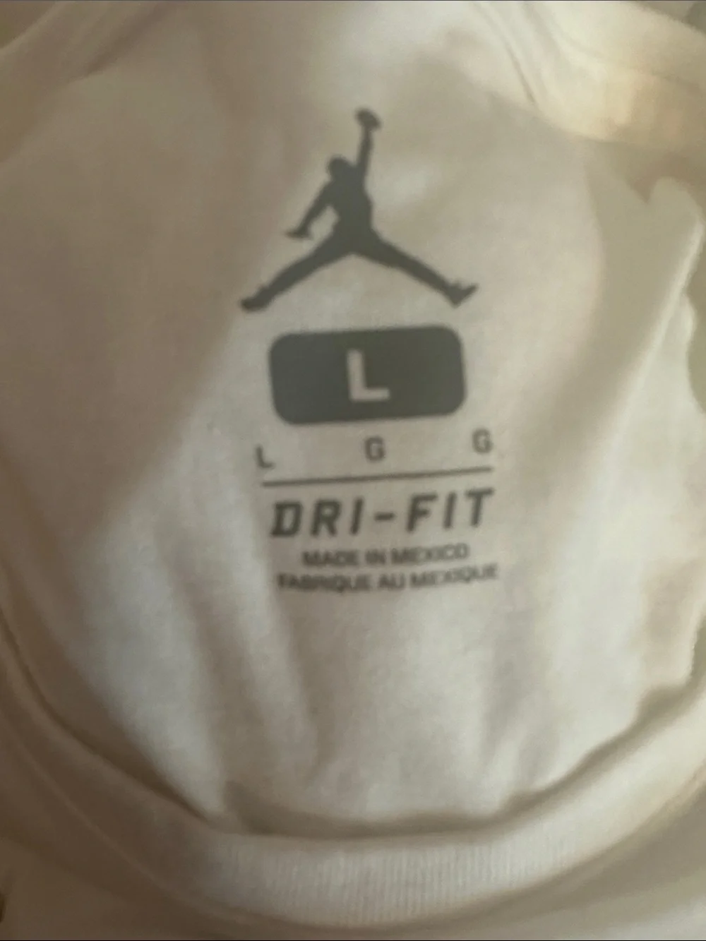 Jordan Men's White Tee with Black Jumpman Logo